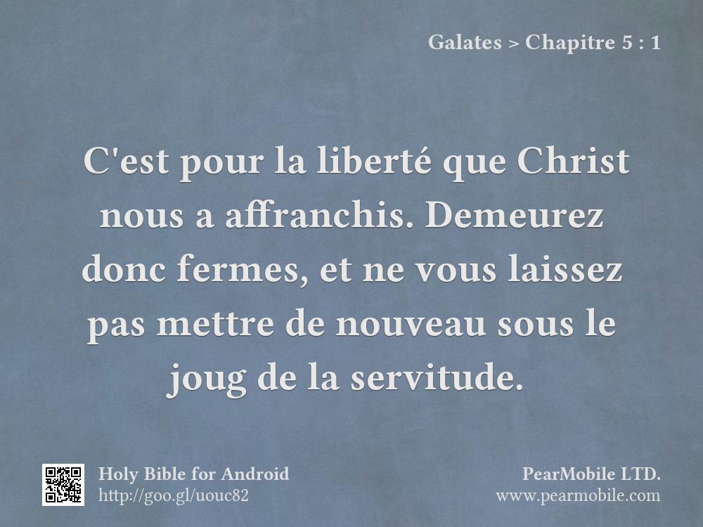 Galates, Chapitre 5:1